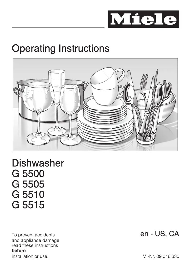 Page 1 de la notice Manuel utilisateur Miele G 5515