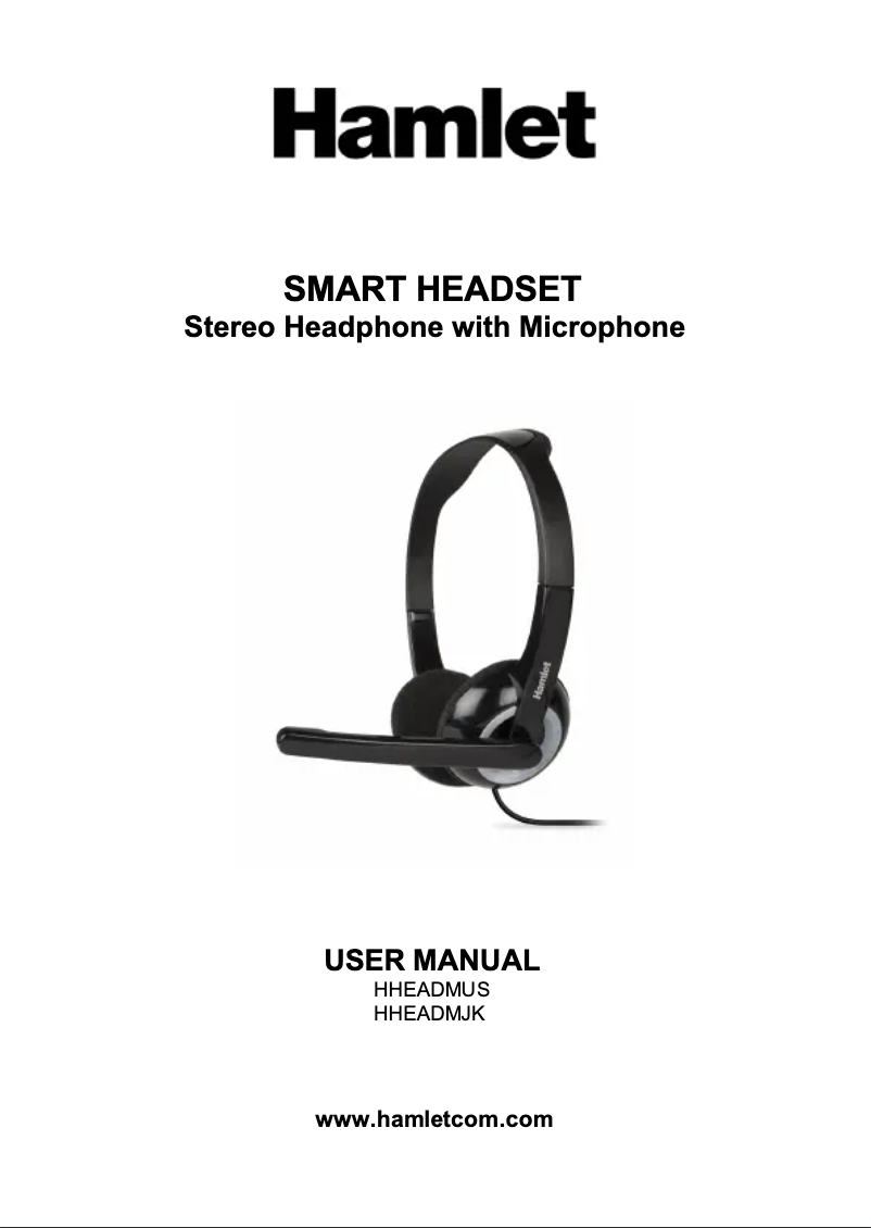 Page 1 de la notice Manuel utilisateur Hamlet HHEADMJK