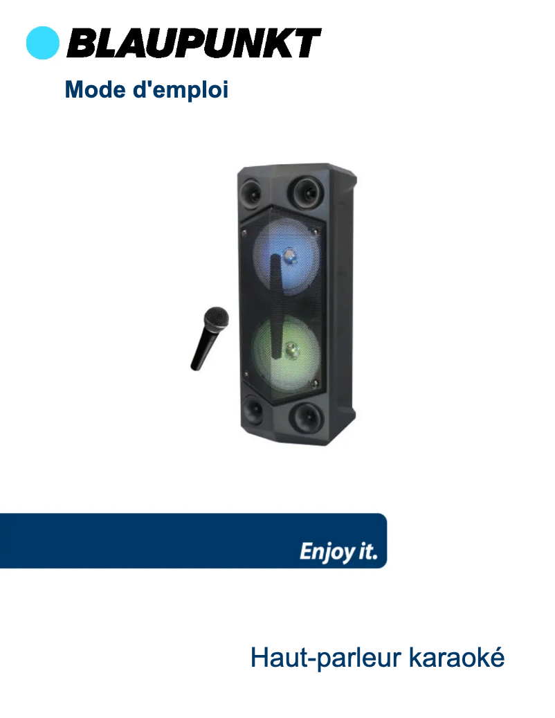 Image de la première page du manuel de l'appareil BLP3950