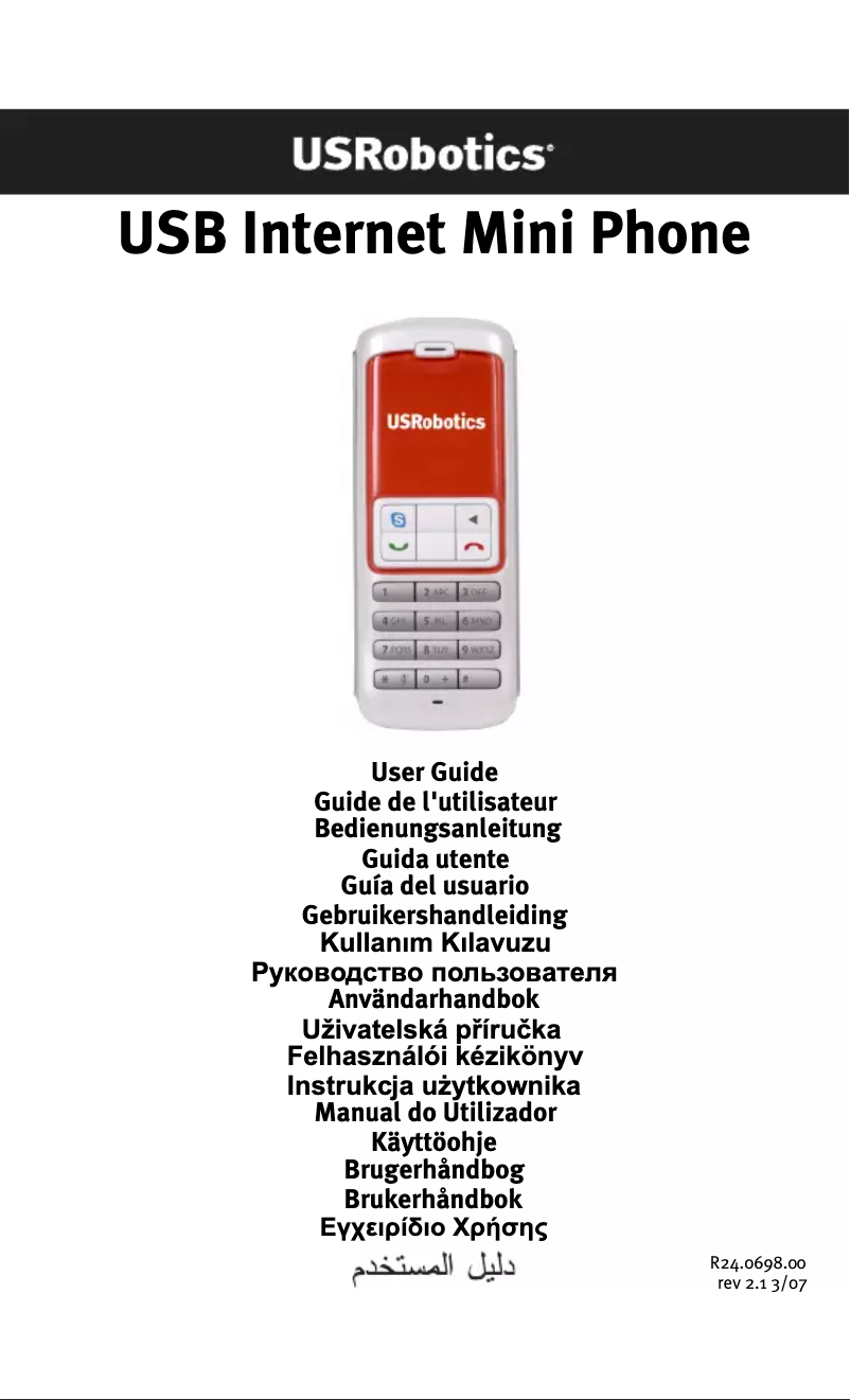 Página 1 del manual Manual de usuario US Robotics USB Internet Mini Phone 9602