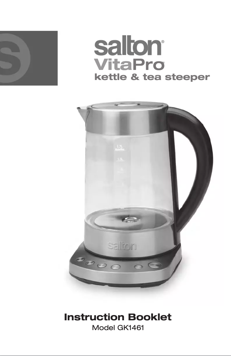 Page 1 of the manual User Manual Salton GK1461