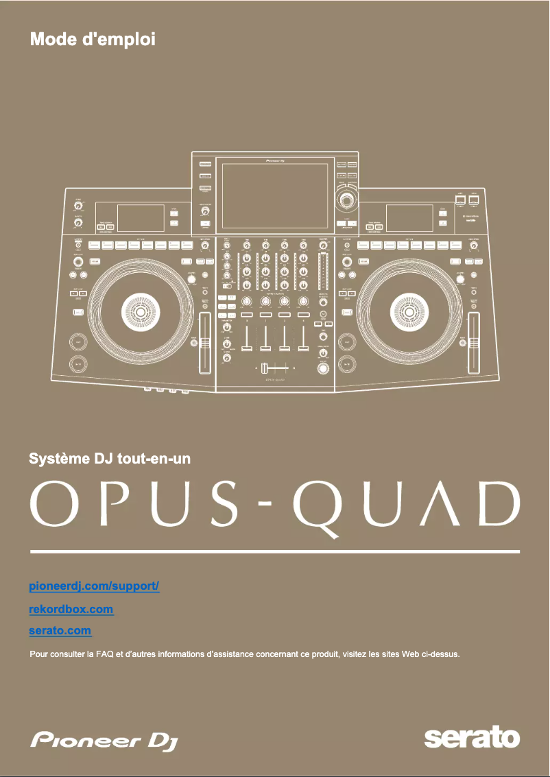 Page 1 de la notice Guide de démarrage rapide Pioneer OPUS-QUAD
