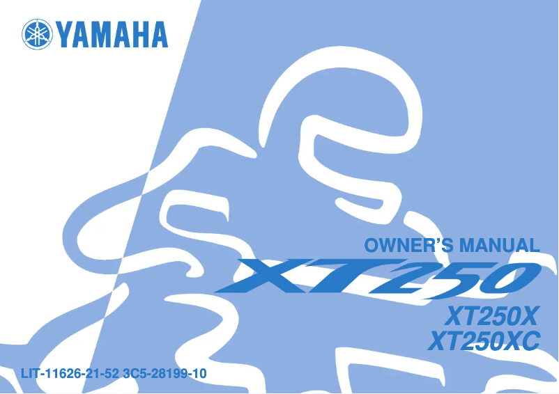 Page 1 de la notice Manuel utilisateur Yamaha XT250 (2007)