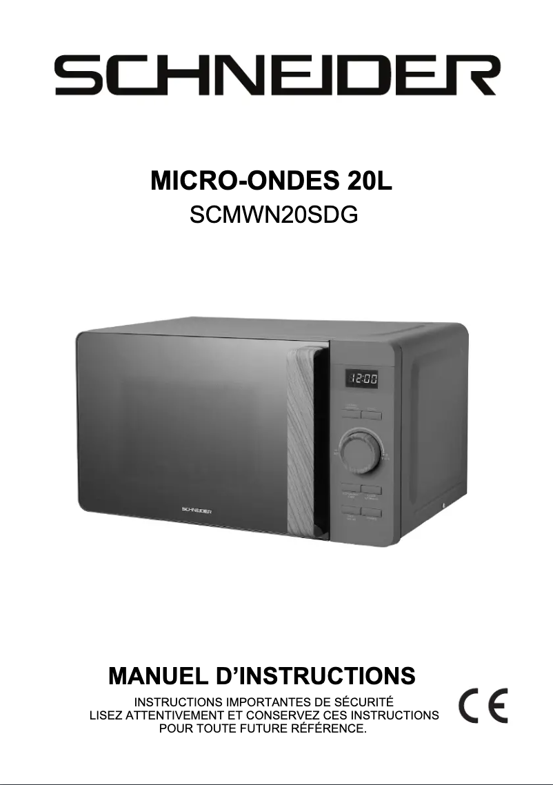 Image de la première page du manuel de l'appareil SCMWN20SDG
