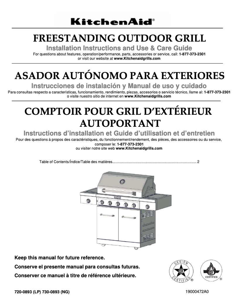 Image de la première page du manuel de l'appareil 720-0893