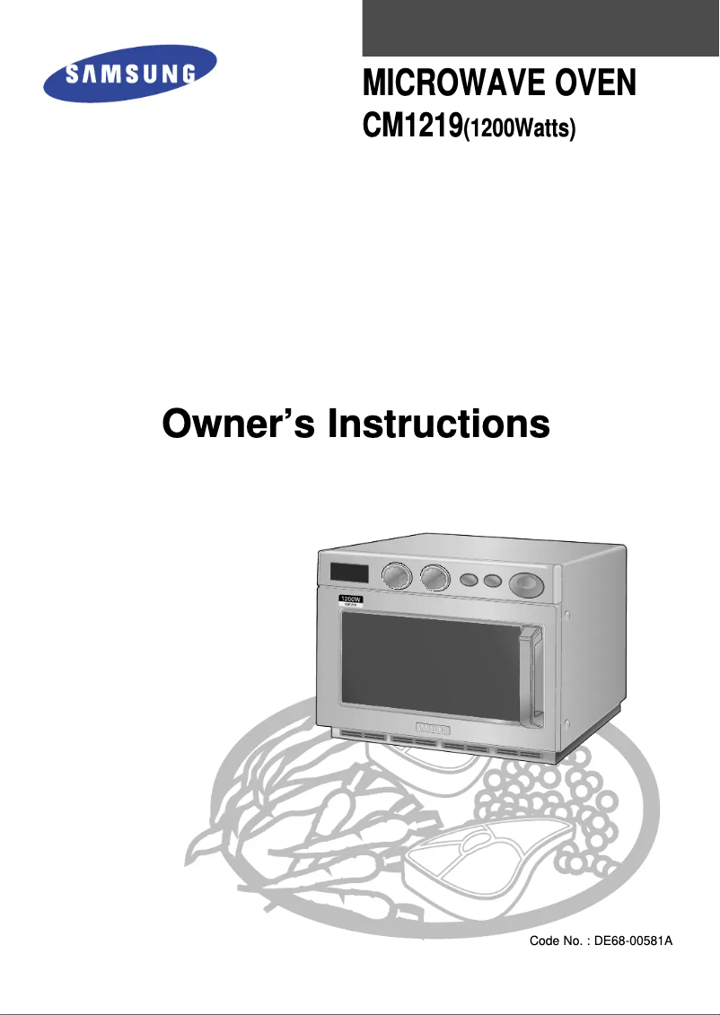 Page 1 de la notice Manuel utilisateur Samsung CM1219