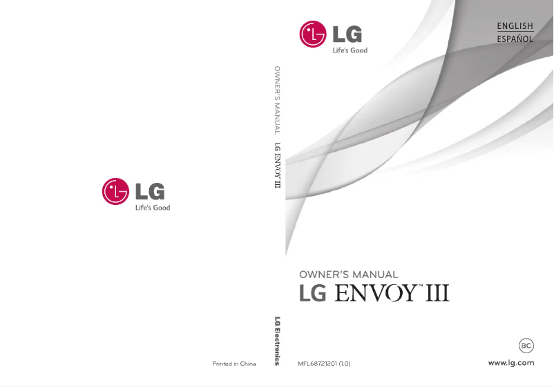 Page n°1 - Manuel utilisateur LG Envoy III