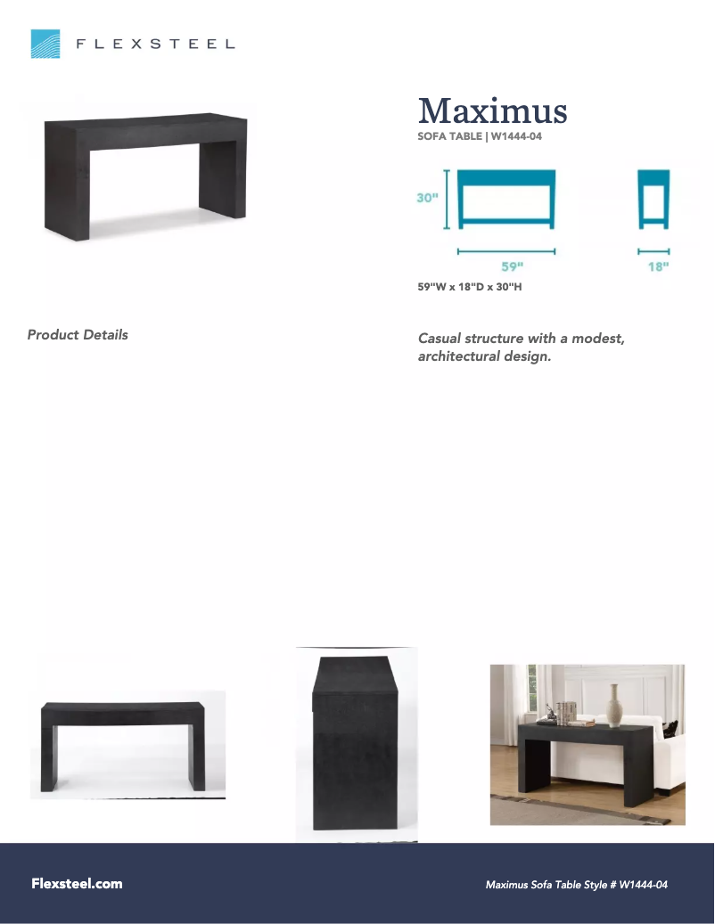 Page n°1 - Manuel utilisateur Flexsteel Maximus W1444-04