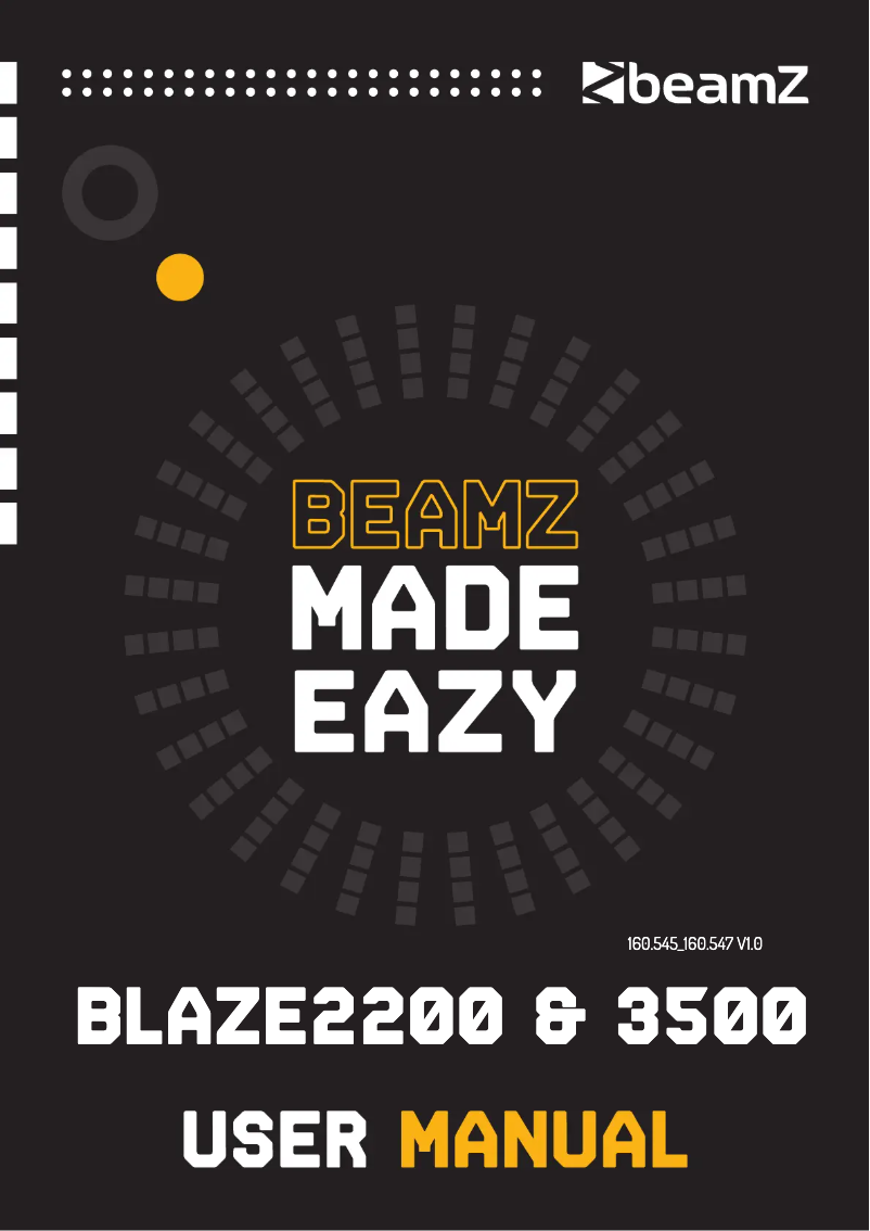 Page 1 de la notice Manuel utilisateur BeamZ BLAZE2200