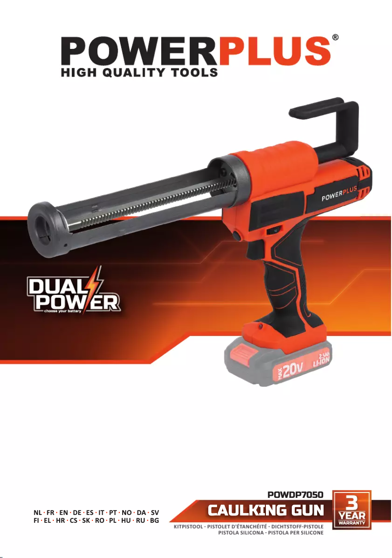 Page 1 de la notice Manuel utilisateur PowerPlus POWDP7050