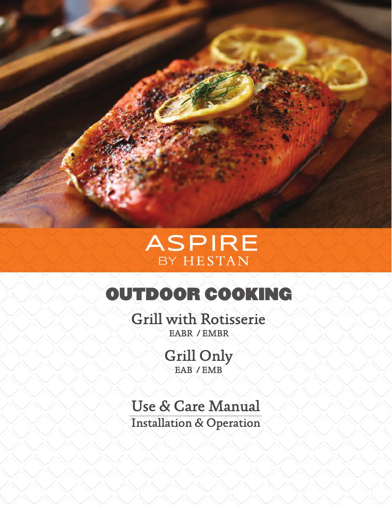 Page n°1 - Manuel d'utilisation et d'entretien Hestan Aspire EMBR36-LP-OR