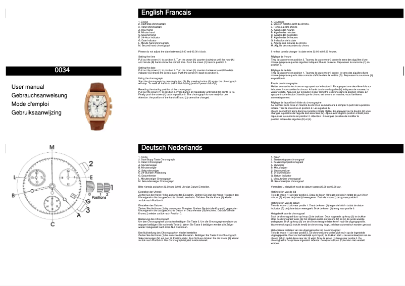 Page n°1 - Manuel utilisateur Davis Desmond 0034