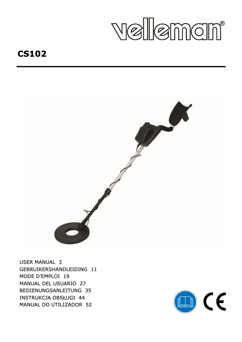 Página 1 del manual Manual de usuario Velleman CS102