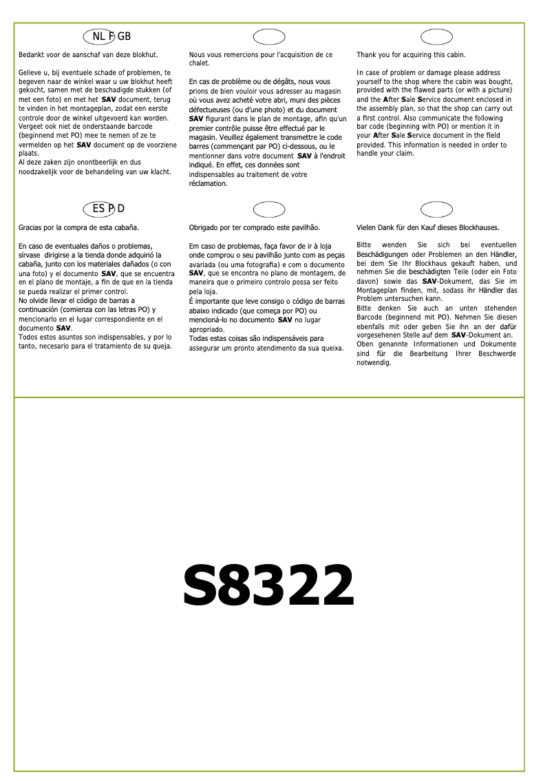 Page n°1 - Manuel utilisateur Solid Aalborg S8322