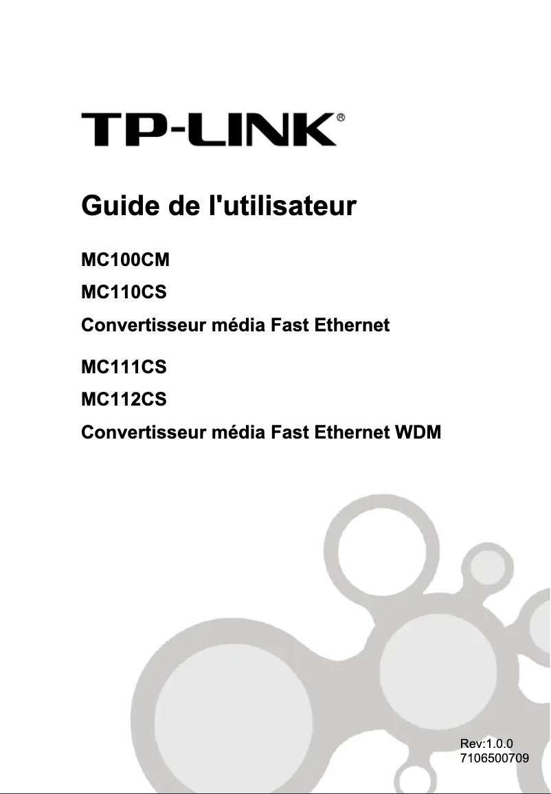Page n°1 - Manuel utilisateur TP-Link MC100CM