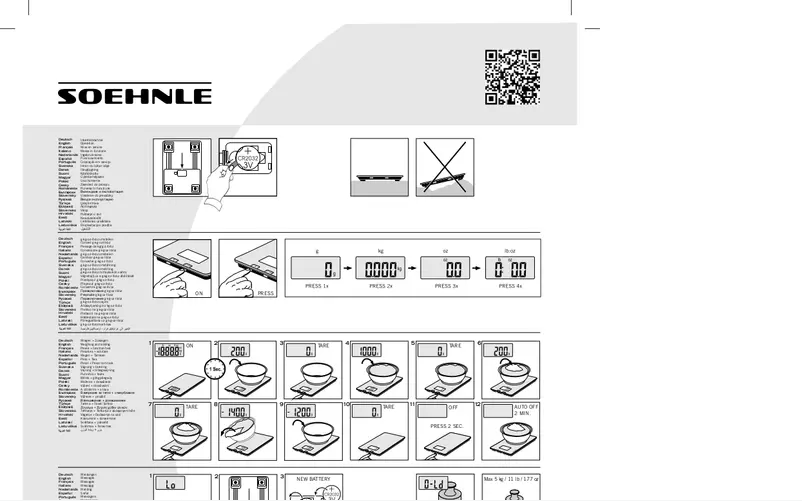 Page 1 de la notice Manuel utilisateur Soehnle Purista 65118
