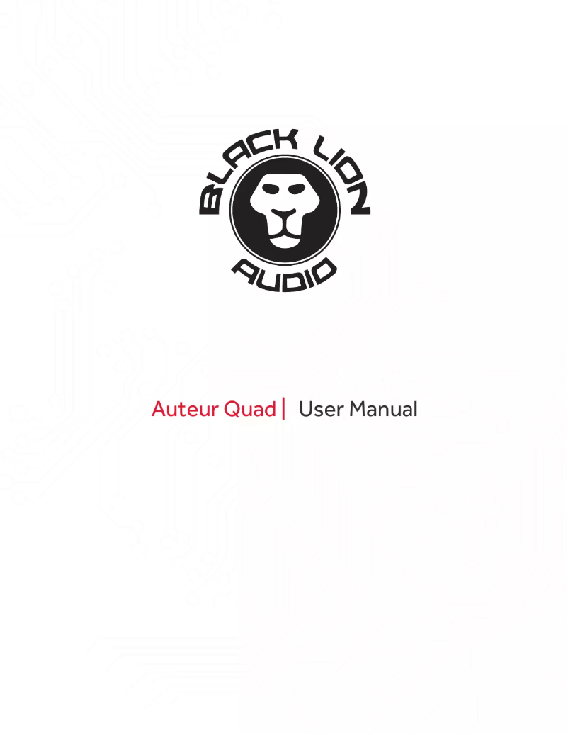 Image de la première page du manuel de l'appareil B12A Quad