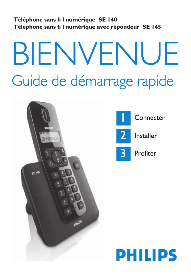 Página 1 del manual Guía de inicio rápido Philips SE1403B