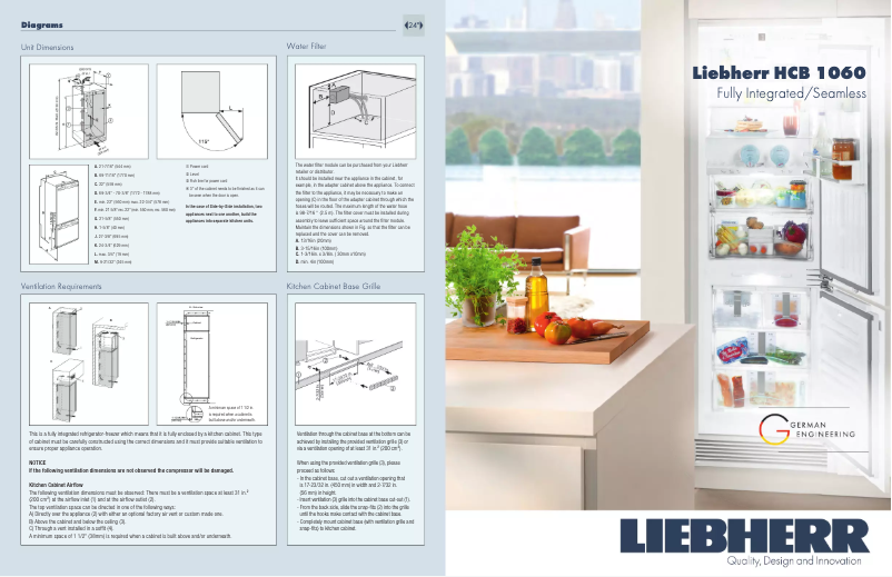 Page 1 de la notice Fiche technique Liebherr HCB 1060