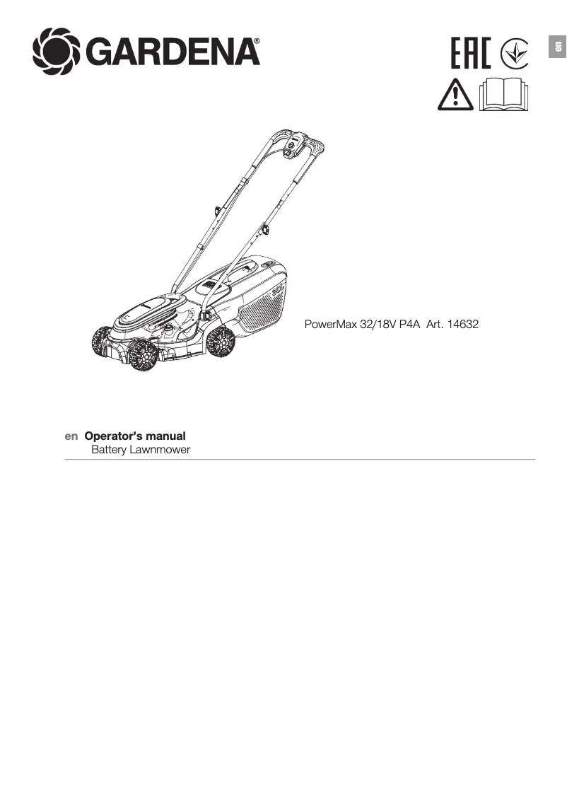 Página 1 del manual Manual de usuario Gardena PowerMax 32/18V P4A