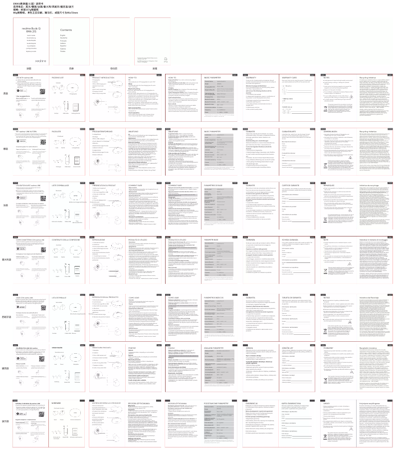 Page n°1 - Manuel utilisateur Realme Buds Q