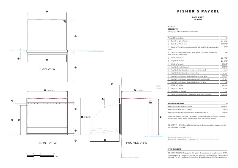 Image de la première page du manuel de l'appareil OB30SDPTX1