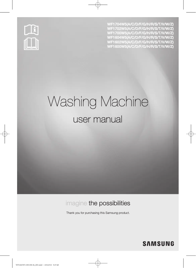 Page n°1 - Manuel utilisateur Samsung WF1704W5