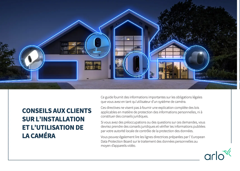 Page 1 de la notice Guide d'installation Arlo Essential XL Spotlight