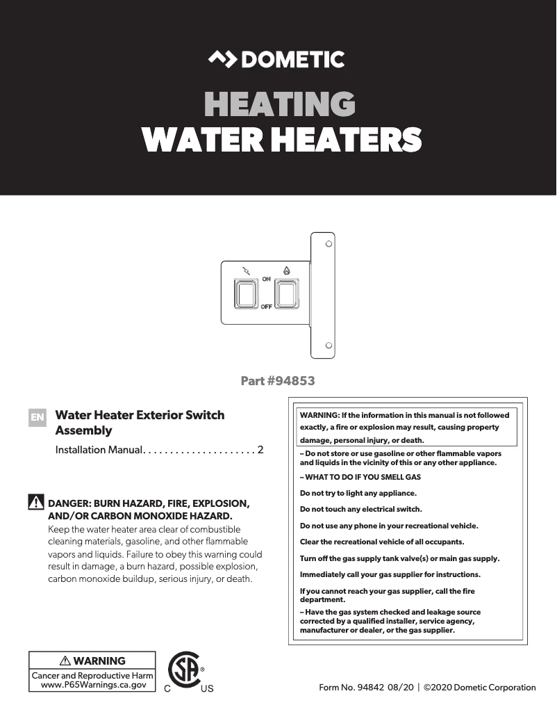 Image de la première page du manuel de l'appareil WH-9GEA XT
