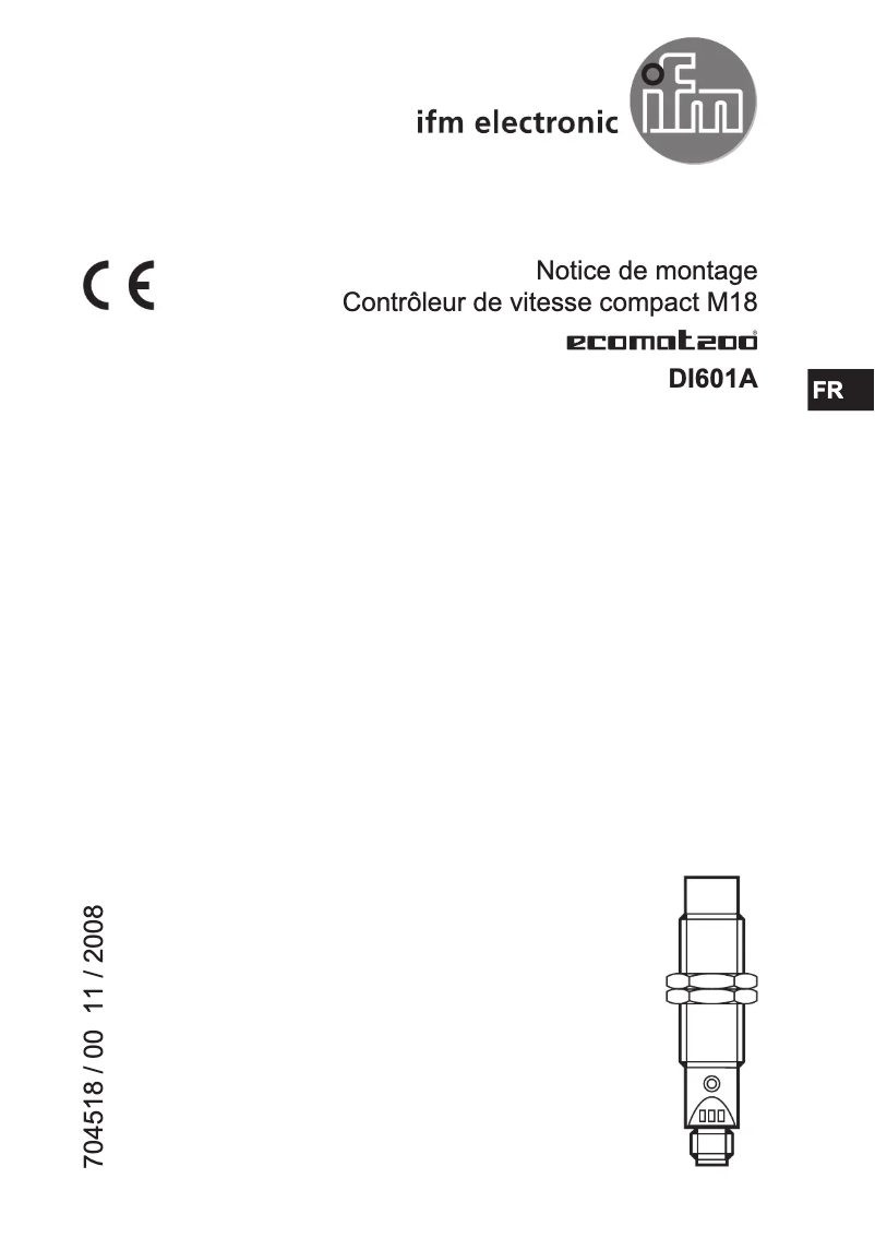 Image de la première page du manuel de l'appareil DI601A