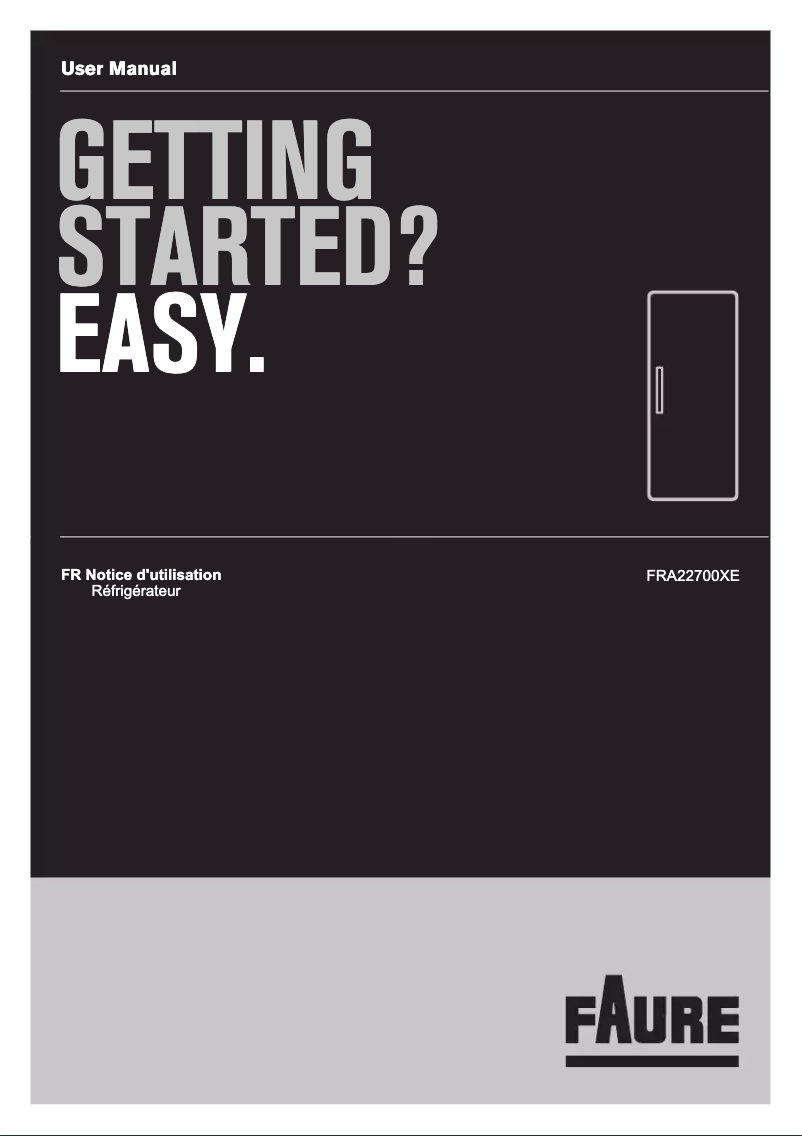 Page 1 de la notice Manuel utilisateur Faure FRA22700XE