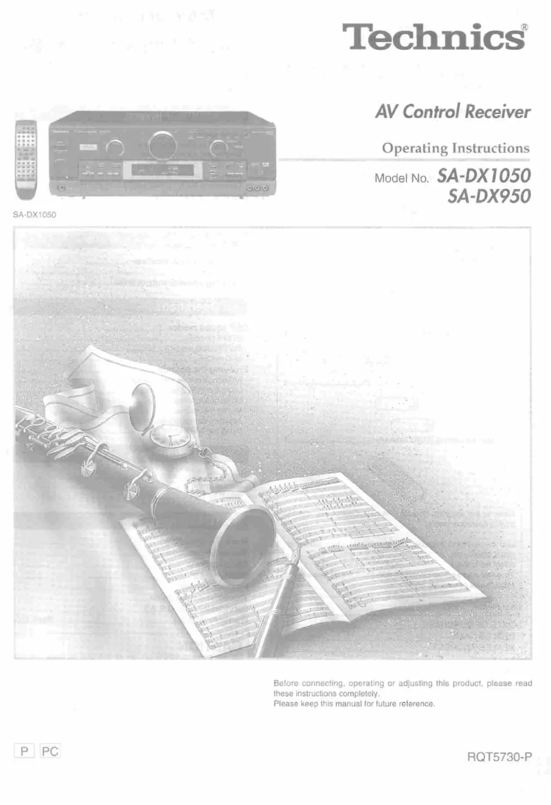 Image de la première page du manuel de l'appareil SA-DX1050