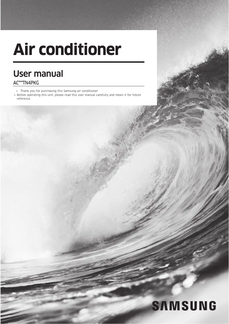 Page n°1 - Manuel utilisateur Samsung AC071TN4PKG