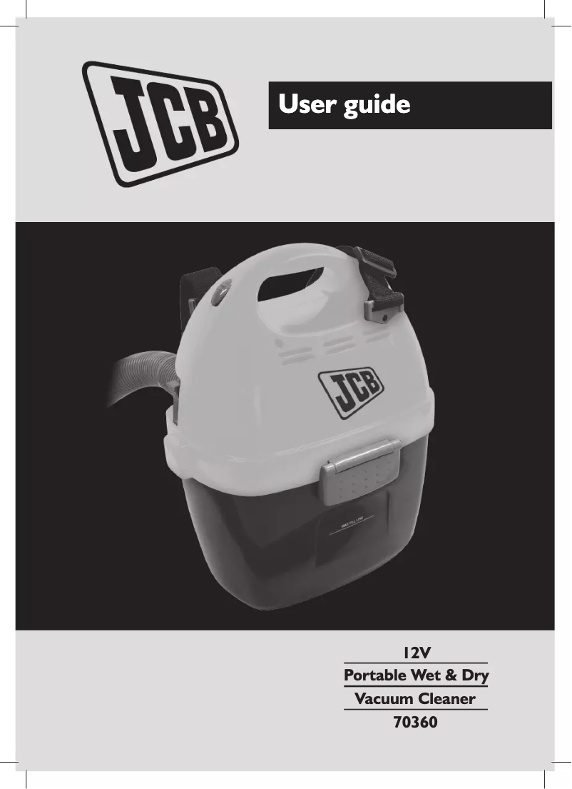 Page n°1 - Manuel utilisateur JCB 70360