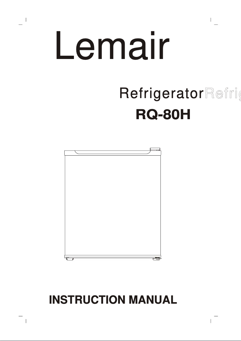 Page n°1 - Manuel utilisateur Lemair RQ-80H