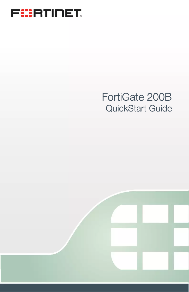 Página 1 del manual Manual de usuario Fortinet FortiGate-200B