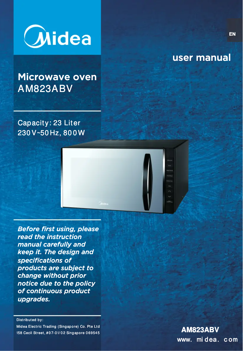 Image de la première page du manuel de l'appareil AM823ABV