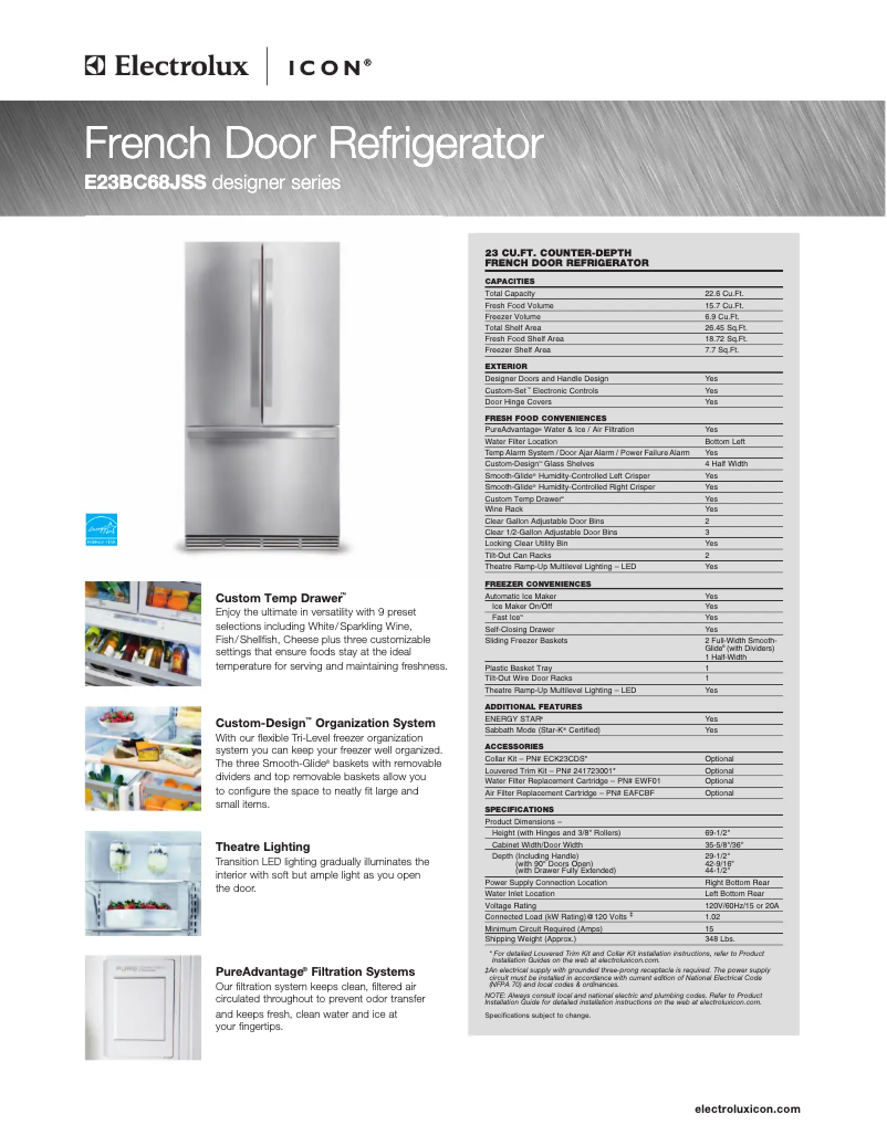 Image de la première page du manuel de l'appareil E23BC68JSS