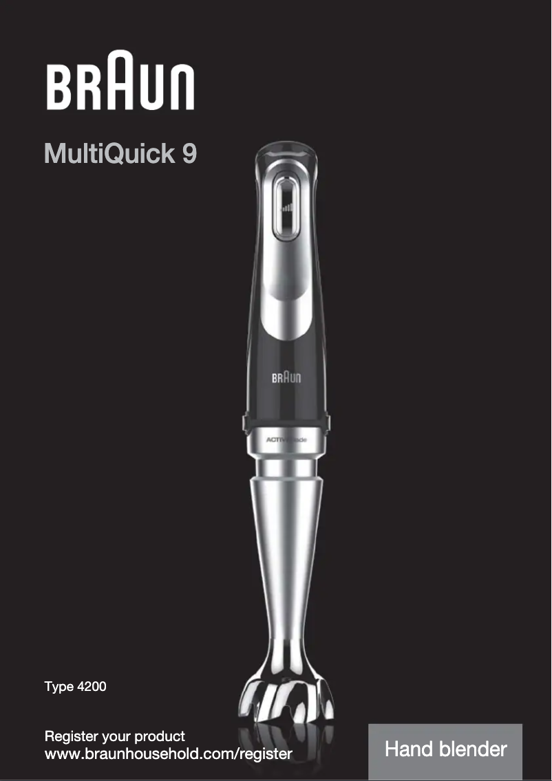Page n°1 - Manuel utilisateur Braun MultiQuick 9 MQ9038 Spice+