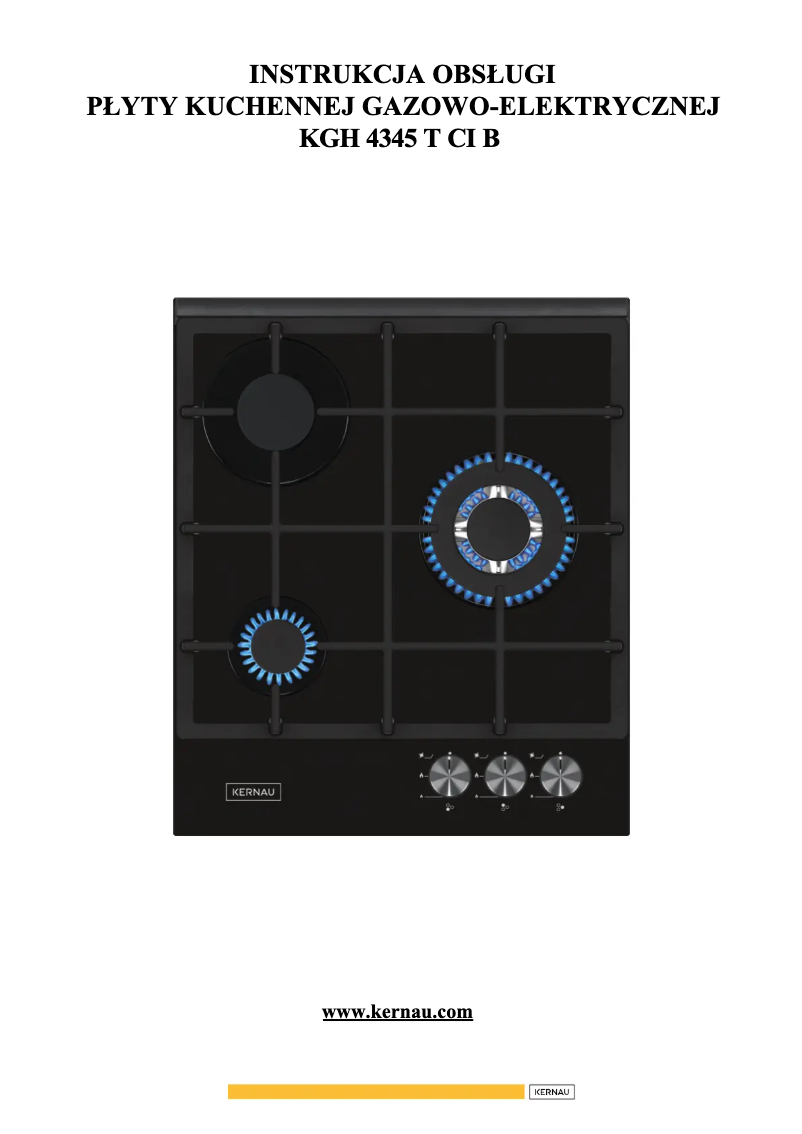 Page 1 de la notice Manuel utilisateur Kernau KGH 4345 T CI B