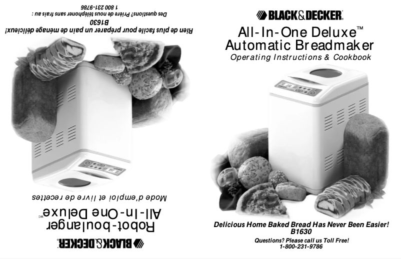 Imagen de la primera página del manual del dispositivo B1630