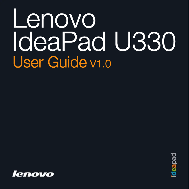 Page n°1 - Manuel utilisateur Lenovo IdeaPad U330