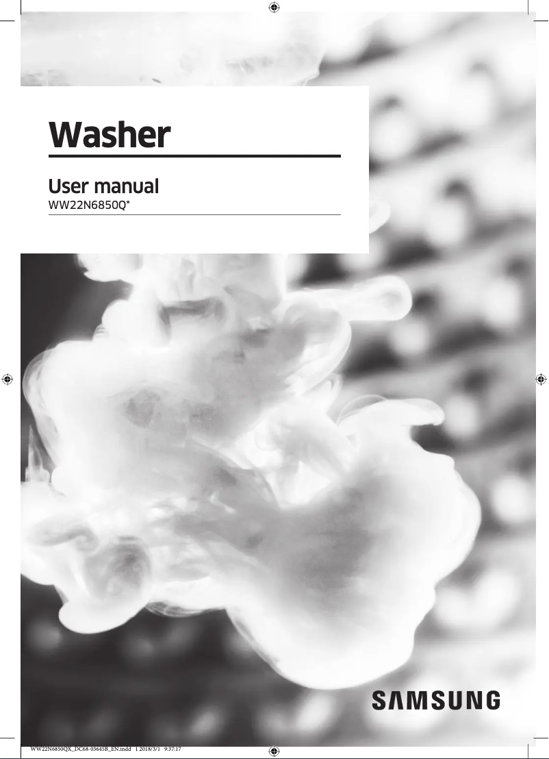 Page 1 de la notice Manuel utilisateur Samsung WW22N6850QX