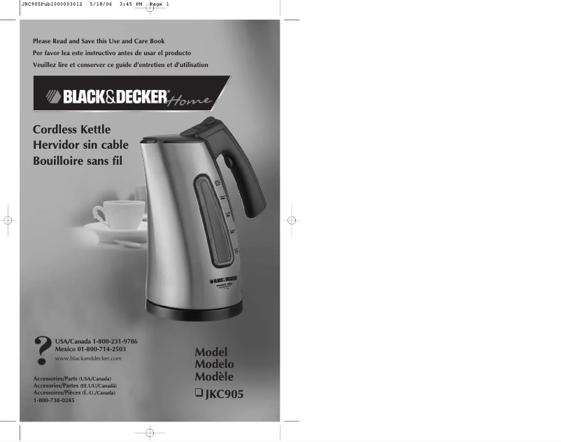 Página 1 del manual Manual de usuario Black & Decker JKC905