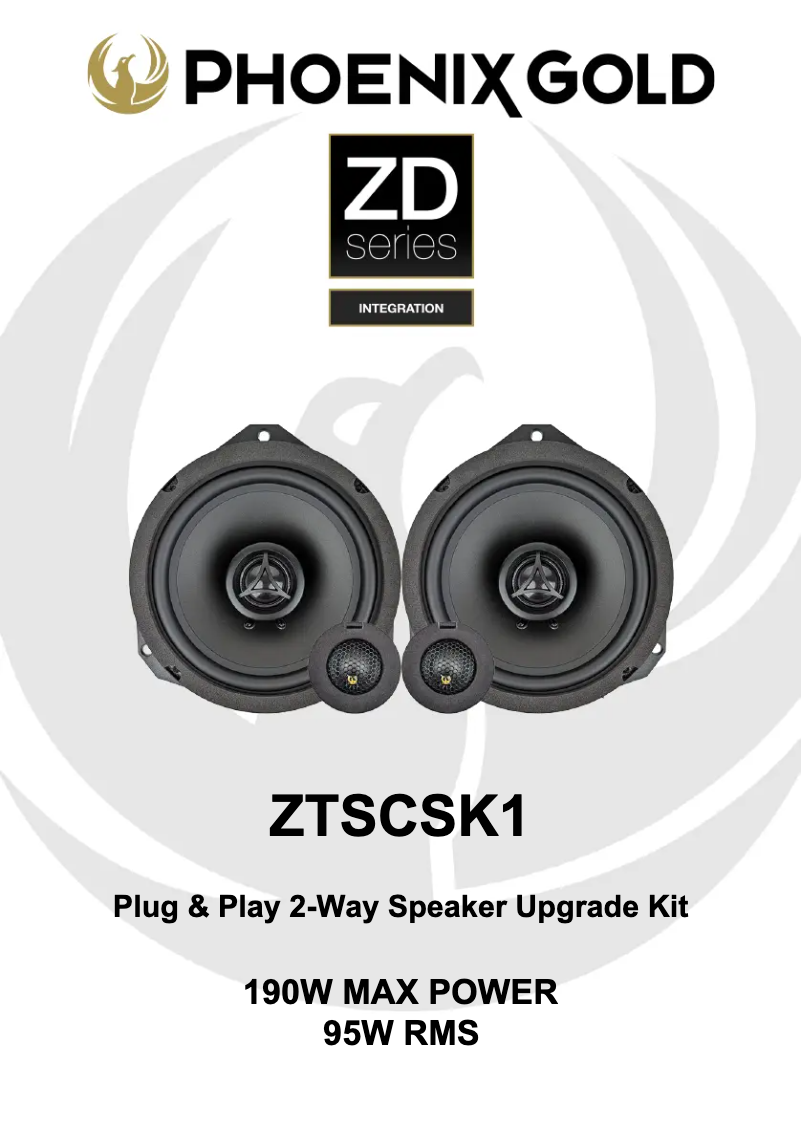 Page 1 de la notice Manuel utilisateur Phoenix Gold ZTSCSK1