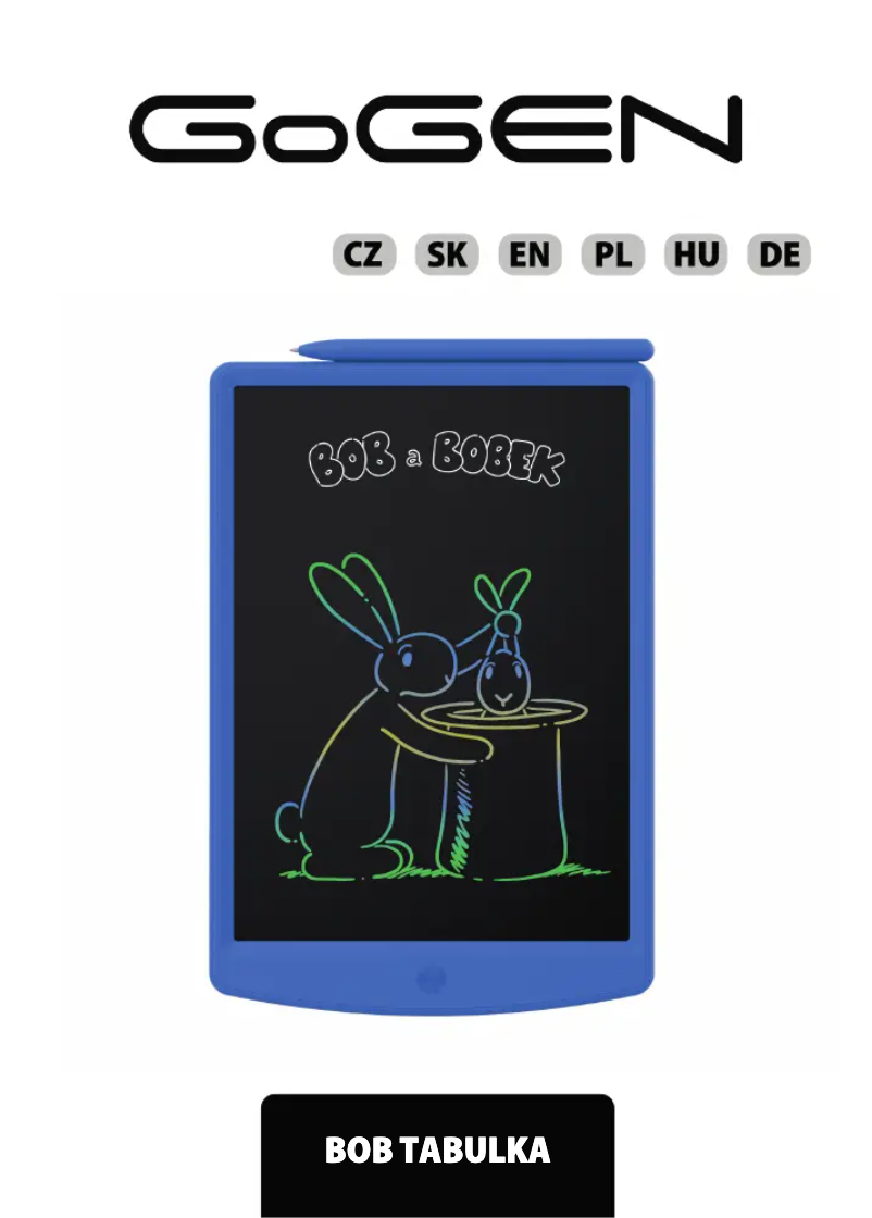 Image de la première page du manuel de l'appareil BOB TABULKA