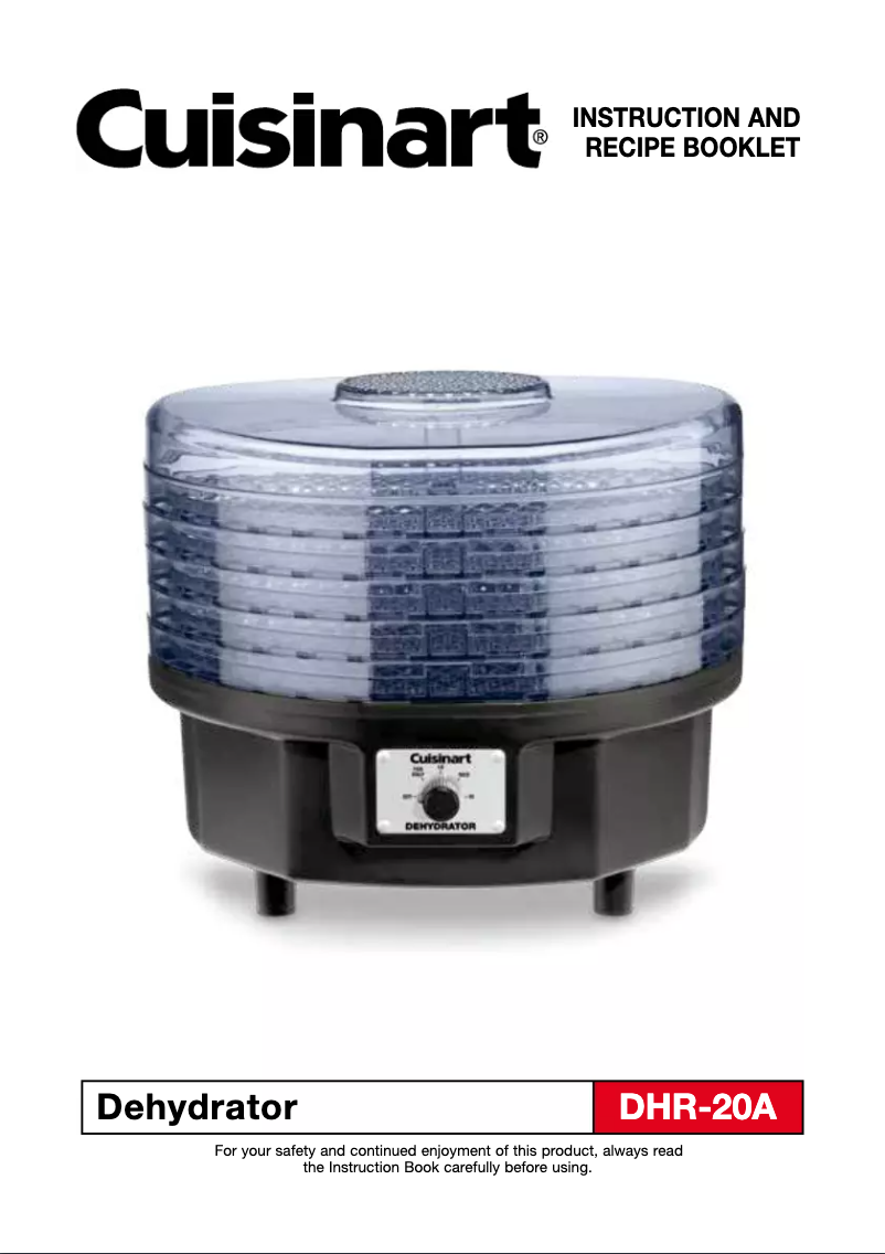 Image de la première page du manuel de l'appareil DHR-20A