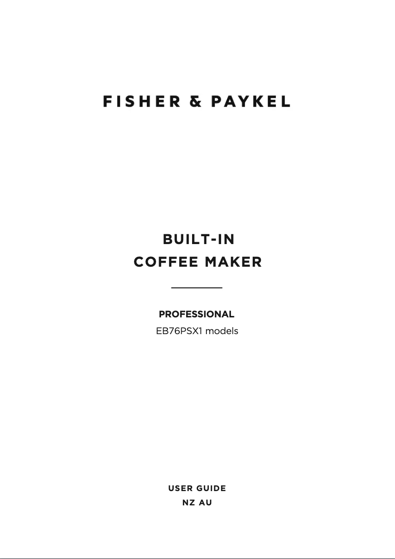 Page 1 de la notice Manuel utilisateur Fisher & Paykel EB76PSX1