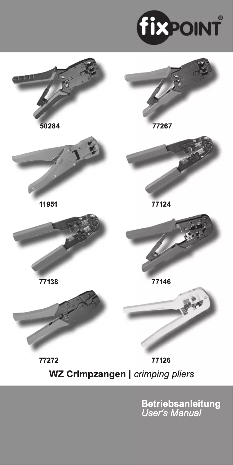 Page 1 de la notice Manuel utilisateur Fixpoint 77124