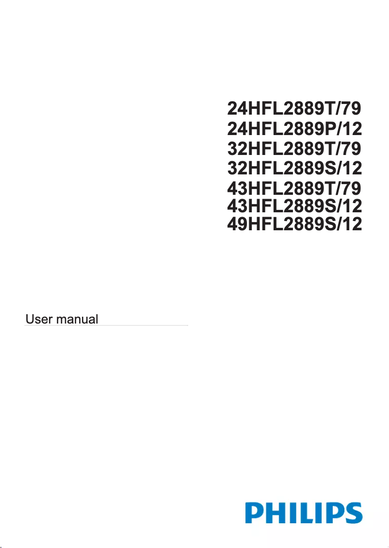 Page n°1 - Manuel utilisateur Philips 32HFL2889T
